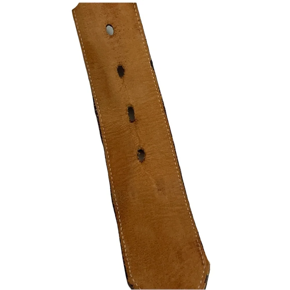 Tony Lama Belt Dress / Western Black Genuine Lizard Leather Mens 32 Old Money‎